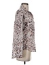 Bella Dahl 100% Rayon Animal Print Silver Long Sleeve Blouse Size XS - photo 4