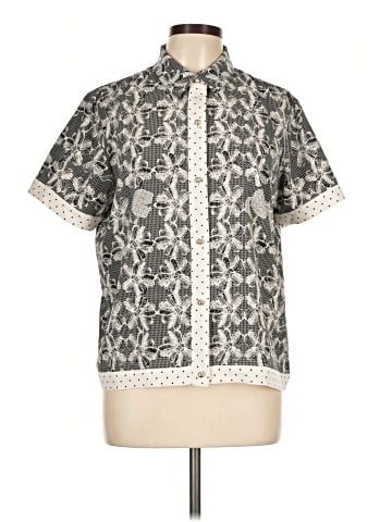 Karl Lagerfeld Paris Short Sleeve Blouse (view 1)