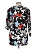 Cathy Daniels Floral Black 3/4 Sleeve Blouse Size L - photo 2