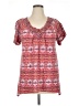 White Stag 100% Polyester Pink Short Sleeve Henley Size 16 - photo 1