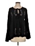 Grace Elements 100% Rayon Black Long Sleeve Blouse Size S - photo 1