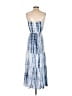 AaKaa 100% Rayon Tie-dye Blue Casual Dress Size S - photo 2