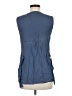 Jonathan Martin Blue Sleeveless Button-Down Shirt Size 9 - photo 2