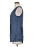 Jonathan Martin Blue Sleeveless Button-Down Shirt Size 9 - photo 5