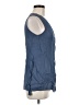 Jonathan Martin Blue Sleeveless Button-Down Shirt Size 9 - photo 4