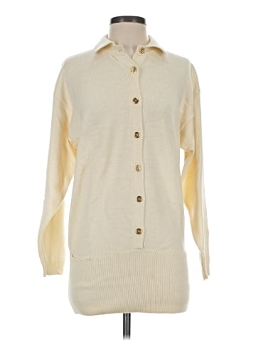 Linda Allard Ellen Tracy Wool Cardigan (view 1)