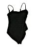 Catalina Argyle Black One Piece Swimsuit Size L - photo 1