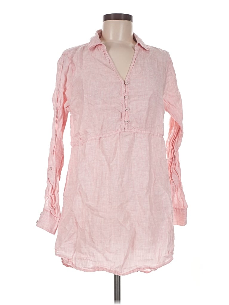 Pre-owned Sigrid Olsen Long Sleeve Blouse In Pink