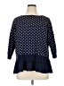 Chaps 100% Cotton Polka Dots Blue Pullover Sweater Size 1X - photo 1
