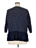 Chaps 100% Cotton Polka Dots Blue Pullover Sweater Size 1X - photo 2