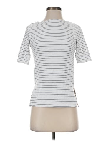 Madewell Ribbed Boatneck Tee in Stripe (view 1)