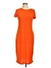 Bebe Solid Orange Casual Dress Size L - photo 1