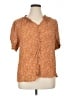 DR2 100% Rayon Orange Short Sleeve Blouse Size 1X - photo 1