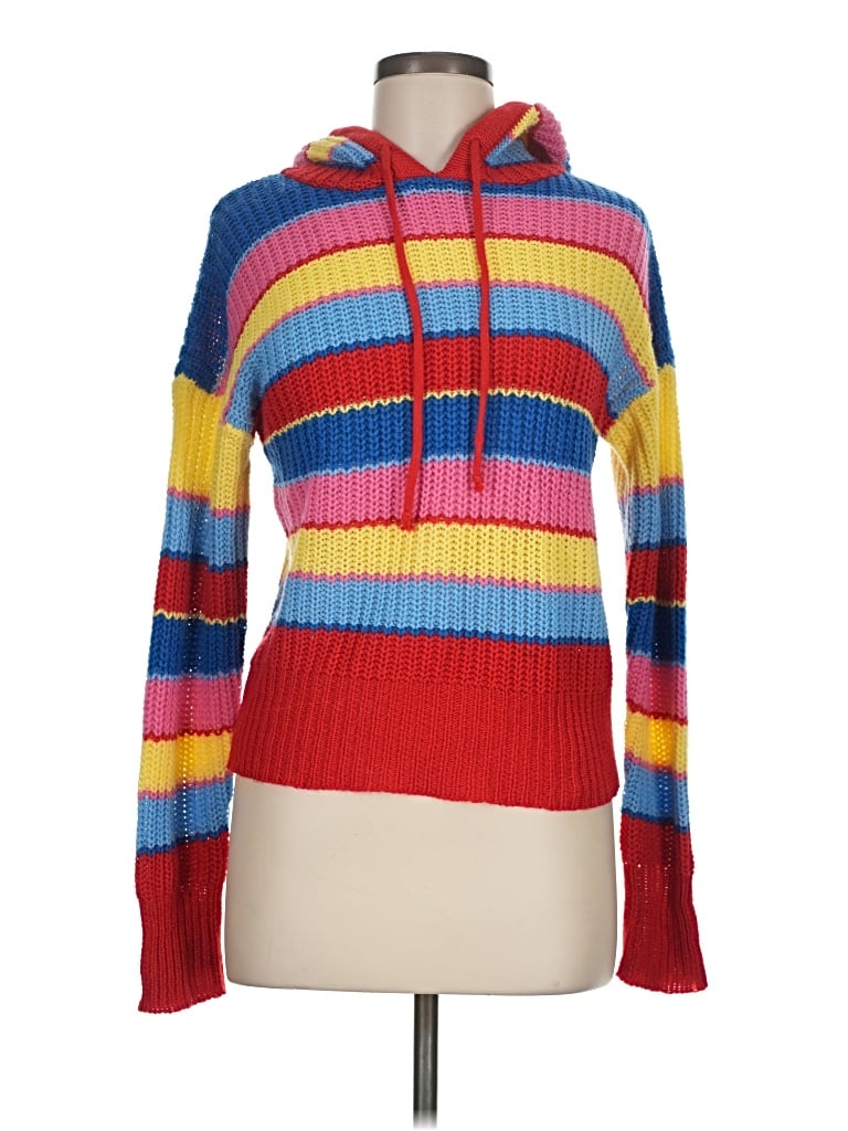 Pre-owned Derek Heart Pullover Sweater In Red