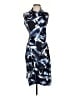 Porto Graphic Blue Cocktail Dress Size 4 (0) - photo 1