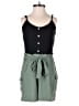 Ultra Flirt Color Block Green Romper Size XS - photo 1
