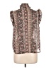 Aqua 100% Polyester Brown Short Sleeve Blouse Size L - photo 2