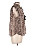 Aqua 100% Polyester Brown Short Sleeve Blouse Size L - photo 4