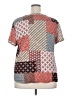Van Heusen 100% Cotton Color Block Brown Short Sleeve Blouse Size XXL - photo 2