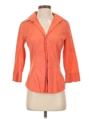 Express Design Studio 3/4 Sleeve Button-Down Shirt (view 1)