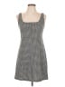 SO Houndstooth Gray Casual Dress Size L - photo 1