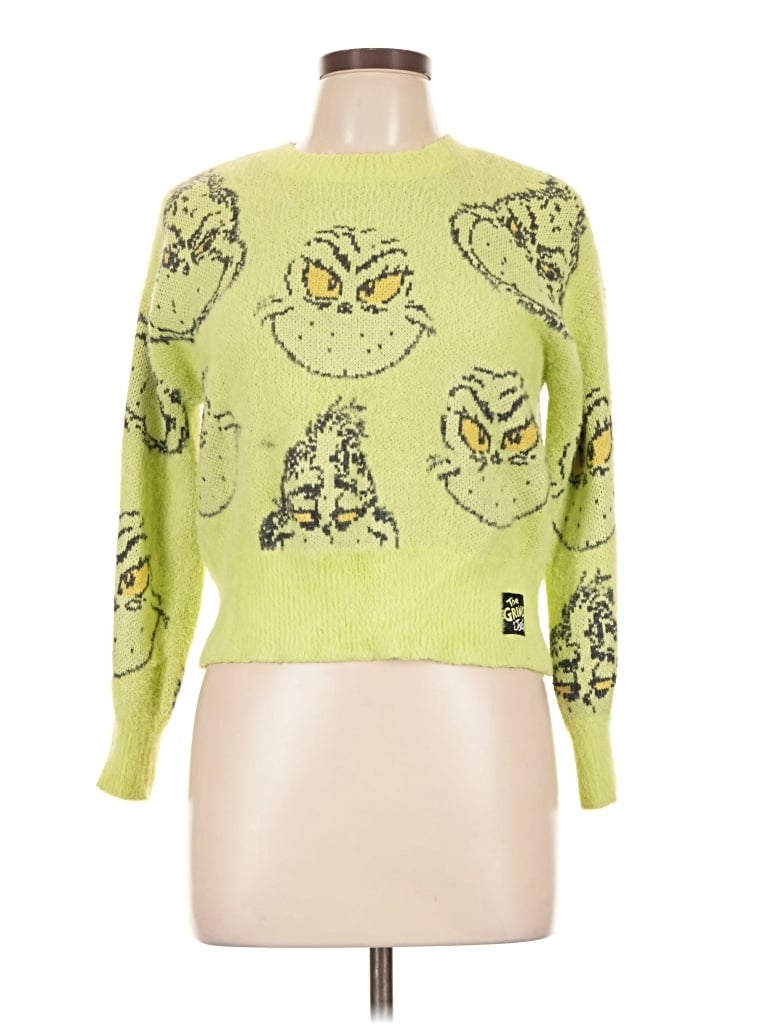 Pre-owned The Grinch Pullover Sweater In Green