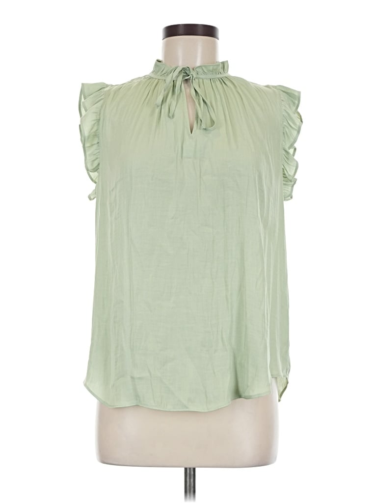 Pre-owned Cupcakes And Cashmere Sleeveless Blouse In Green