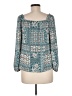 Eclair 100% Polyester Teal Long Sleeve Blouse Size M - photo 2