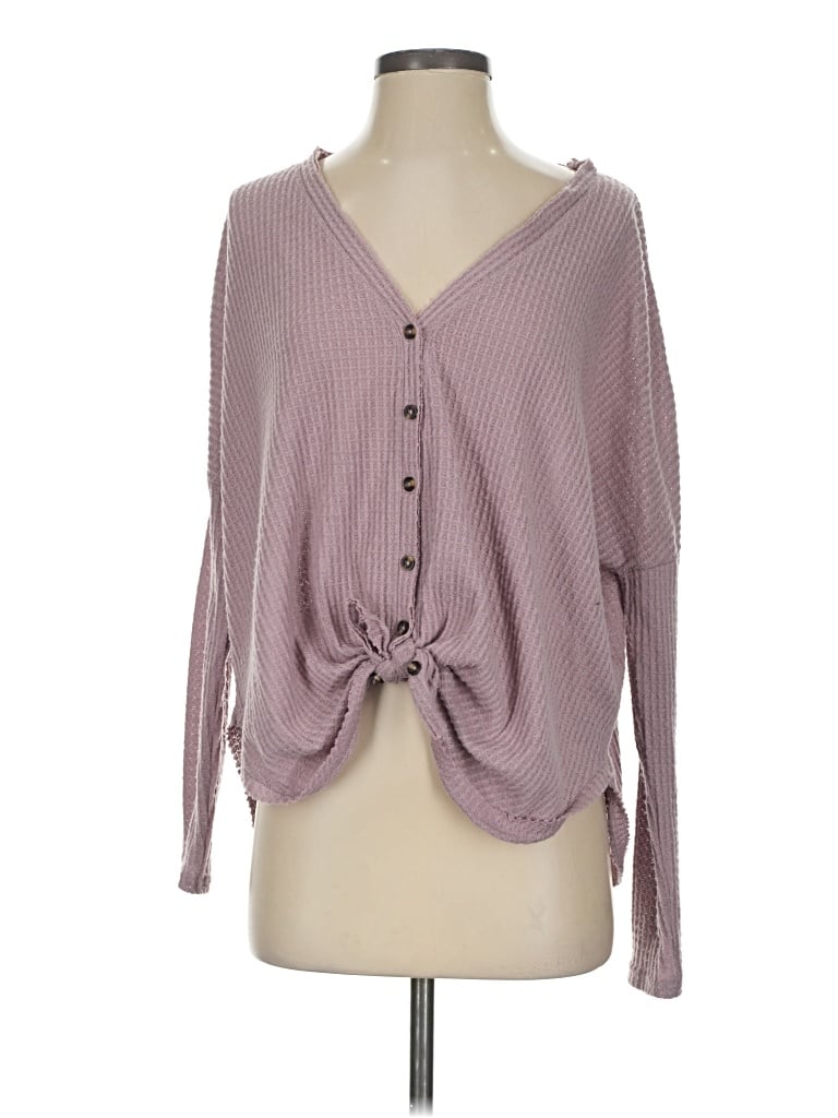 Pre-owned Out From Under Cardigan Sweater In Purple