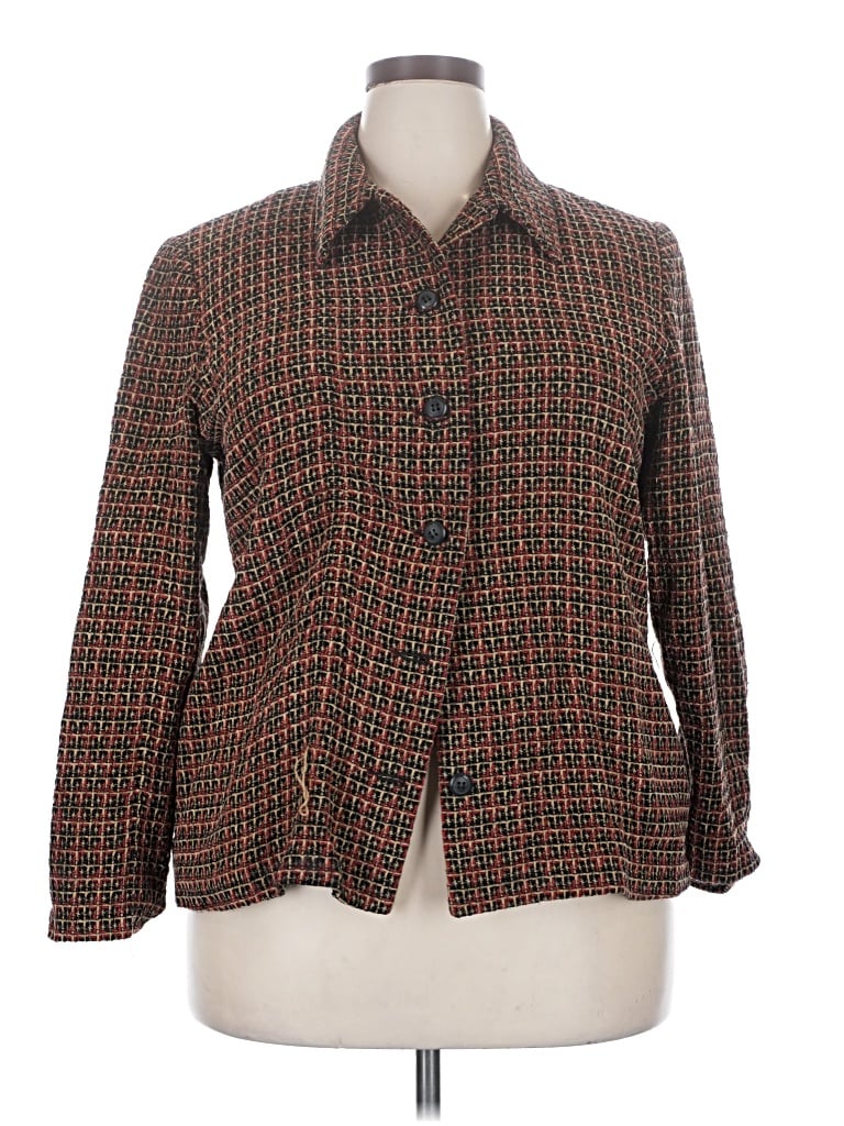 Pre-owned Alfred Dunner Blazer Jacket In Brown