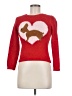 Assorted Brands 100% Polyester Hearts Red Pullover Sweater Size 8 - photo 1