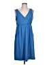 Eddie Bauer Solid Blue Casual Dress Size L - photo 1