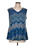 Roz & Ali Blue Sleeveless Top Size L - photo 1