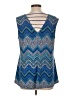 Roz & Ali Blue Sleeveless Top Size L - photo 2