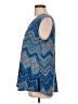 Roz & Ali Blue Sleeveless Top Size L - photo 5