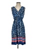 Soma Print Blue Casual Dress Size S - photo 1