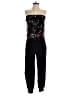 GiGi Moda 100% Polyester Floral Black Jumpsuit Size XS - photo 1