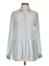 Iris & Ink 100% Silk Gray Long Sleeve Blouse Size UK 8 / US 4 - photo 1
