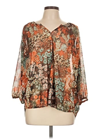 Mystree 3/4 Sleeve Blouse (view 1)