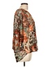 Mystree Floral Brown 3/4 Sleeve Blouse Size L - photo 4