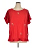 Evri Red Short Sleeve Blouse Size 1X - photo 1