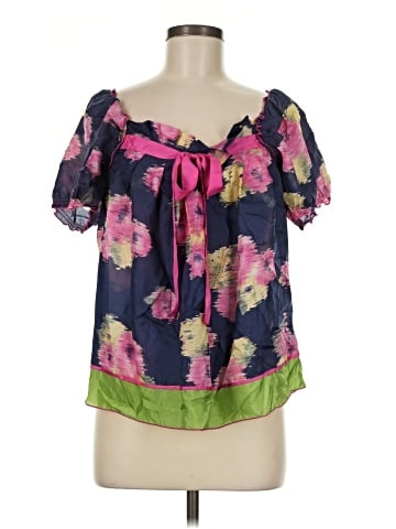 Chelsea & Violet Short Sleeve Silk Top (view 1)