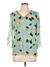 Style&Co 100% Polyester Teal 3/4 Sleeve Blouse Size 12 Petite - photo 1