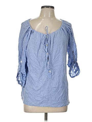 Velvet 3/4 Sleeve Blouse (view 1)