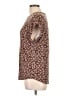 SO Floral Brown Short Sleeve Blouse Size L - photo 5