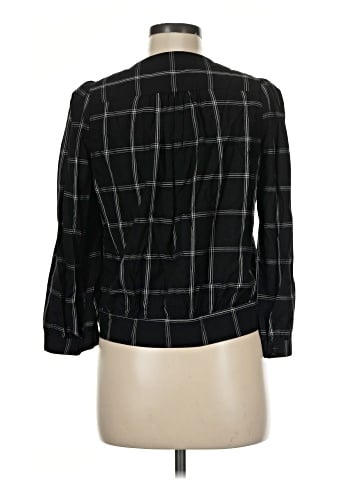 Madewell Wrap Top in Windowpane (view 2)