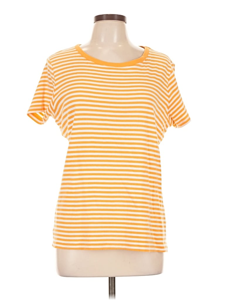 Pre-owned Lands' End Short Sleeve T-shirt In Orange