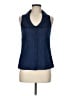 Ann Taylor Blue Sleeveless Button-Down Shirt Size 6 - photo 1