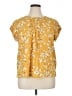 Monday Fun 100% Polyester Yellow Short Sleeve Blouse Size XL - photo 1