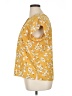 Monday Fun 100% Polyester Yellow Short Sleeve Blouse Size XL - photo 5